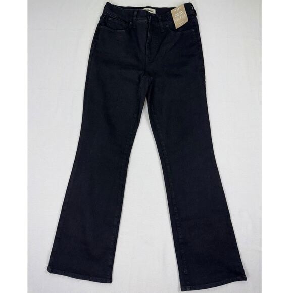 Madewell Women's Mid Rise Flare Kickout Crop Jean Size 26 Tall Black - Picture 4 of 16
